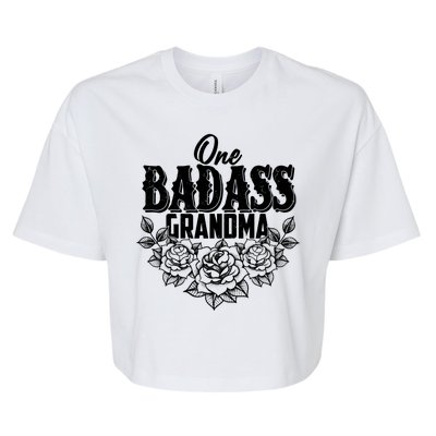 One Badass Grandma Bella+Canvas Jersey Crop Tee