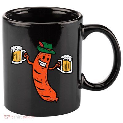 Oktoberfest Bratwurst German Sausage Costume 11oz C Handle Ceramic Mug