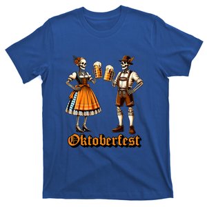 Oktoberfest Beer Germany Skeleton Drinking Couple Halloween T-Shirt