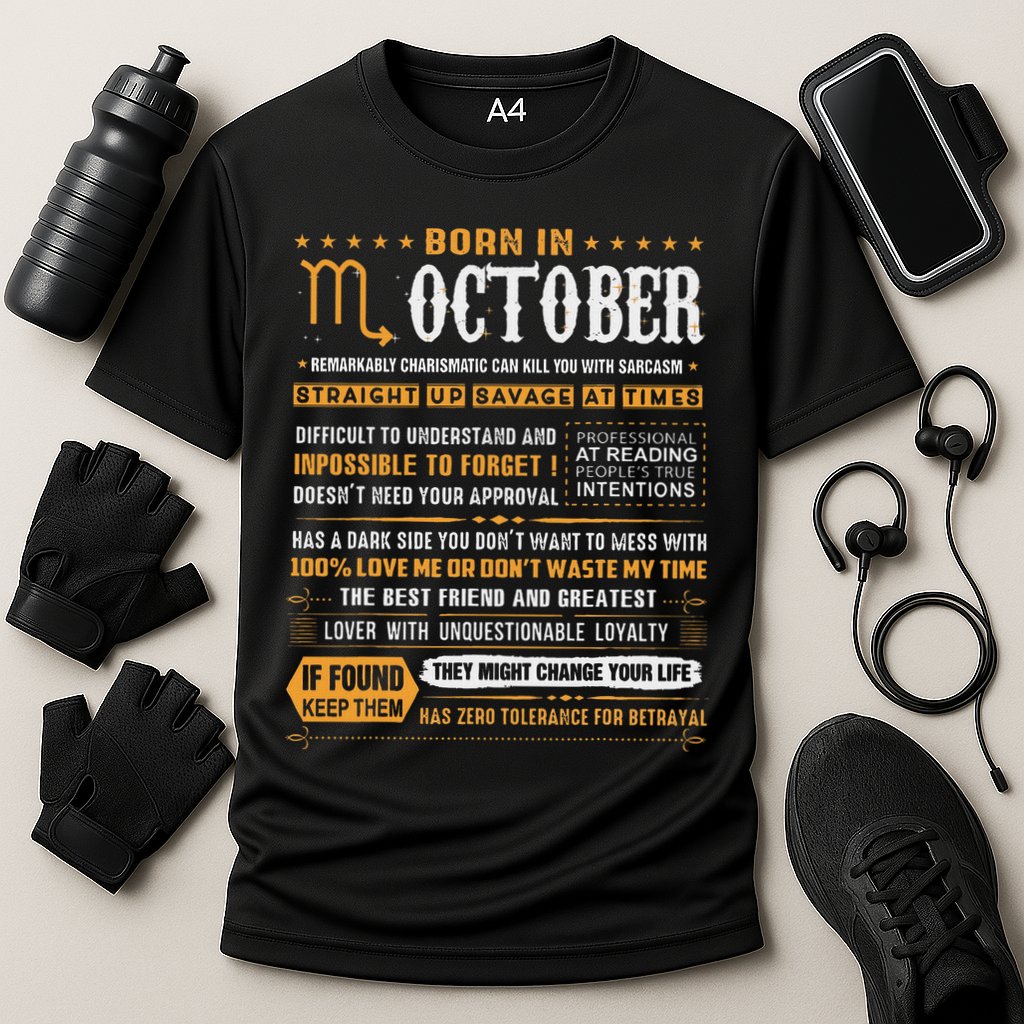 October Birthday Gifts Born In October Scorpio Cooling Performance Crew T-Shirt