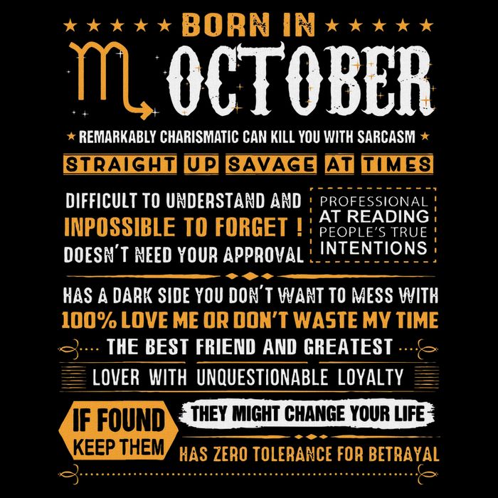 October Birthday Gifts Born In October Scorpio Button