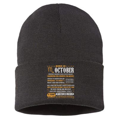 October Birthday Gifts Born In October Scorpio Sustainable Knit Beanie