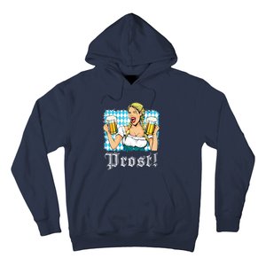 Oktoberfest Beer German Girl Bavarian Flag Drinking Prost Hoodie