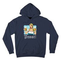 Oktoberfest Beer German Girl Bavarian Flag Drinking Prost Hoodie