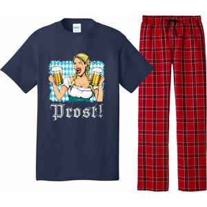 Oktoberfest Beer German Girl Bavarian Flag Drinking Prost Pajama Set