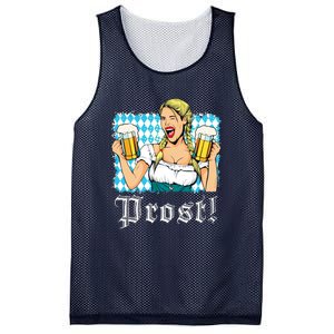 Oktoberfest Beer German Girl Bavarian Flag Drinking Prost Mesh Reversible Basketball Jersey Tank