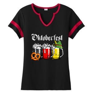 Oktoberfest Beer German Flag Funny Drinking Mug Ladies Halftime Notch Neck Tee