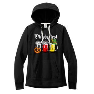 Oktoberfest Beer German Flag Funny Drinking Mug Women's Fleece Hoodie