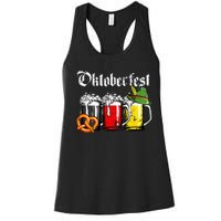 Oktoberfest Beer German Flag Funny Drinking Mug Women's Racerback Tank