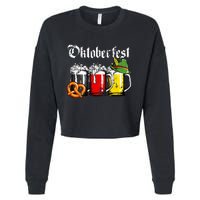 Oktoberfest Beer German Flag Funny Drinking Mug Cropped Pullover Crew