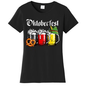 Oktoberfest Beer German Flag Funny Drinking Mug Women's T-Shirt