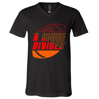 Oklahoma Bedlam House Divided V-Neck T-Shirt