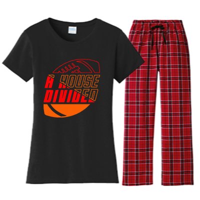 Oklahoma Bedlam House Divided Women's Flannel Pajama Set