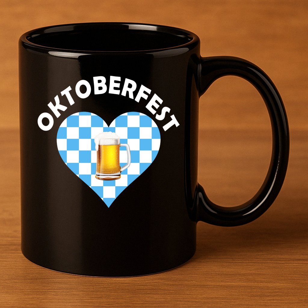 Oktoberfest Beer Heart 11oz C Handle Ceramic Mug