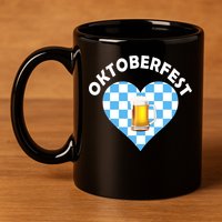 Oktoberfest Beer Heart 11oz C Handle Ceramic Mug