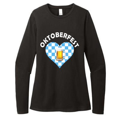 Oktoberfest Beer Heart Womens CVC Long Sleeve Shirt