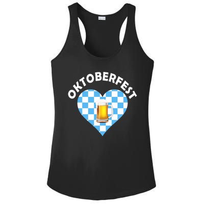 Oktoberfest Beer Heart Ladies PosiCharge Competitor Racerback Tank