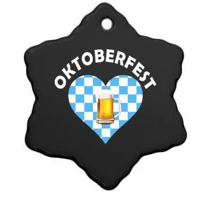 Oktoberfest Beer Heart Ceramic Star Ornament