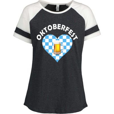 Oktoberfest Beer Heart Enza Ladies Jersey Colorblock Tee