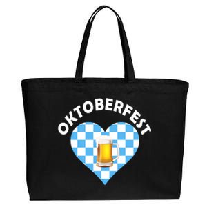 Oktoberfest Beer Heart Cotton Canvas Jumbo Tote