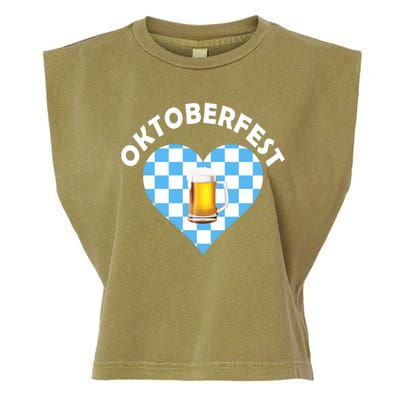 Oktoberfest Beer Heart Garment-Dyed Women's Muscle Tee