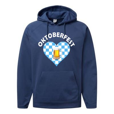 Oktoberfest Beer Heart Performance Fleece Hoodie