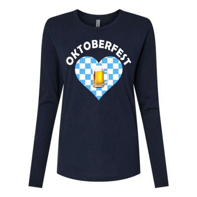 Oktoberfest Beer Heart Womens Cotton Relaxed Long Sleeve T-Shirt