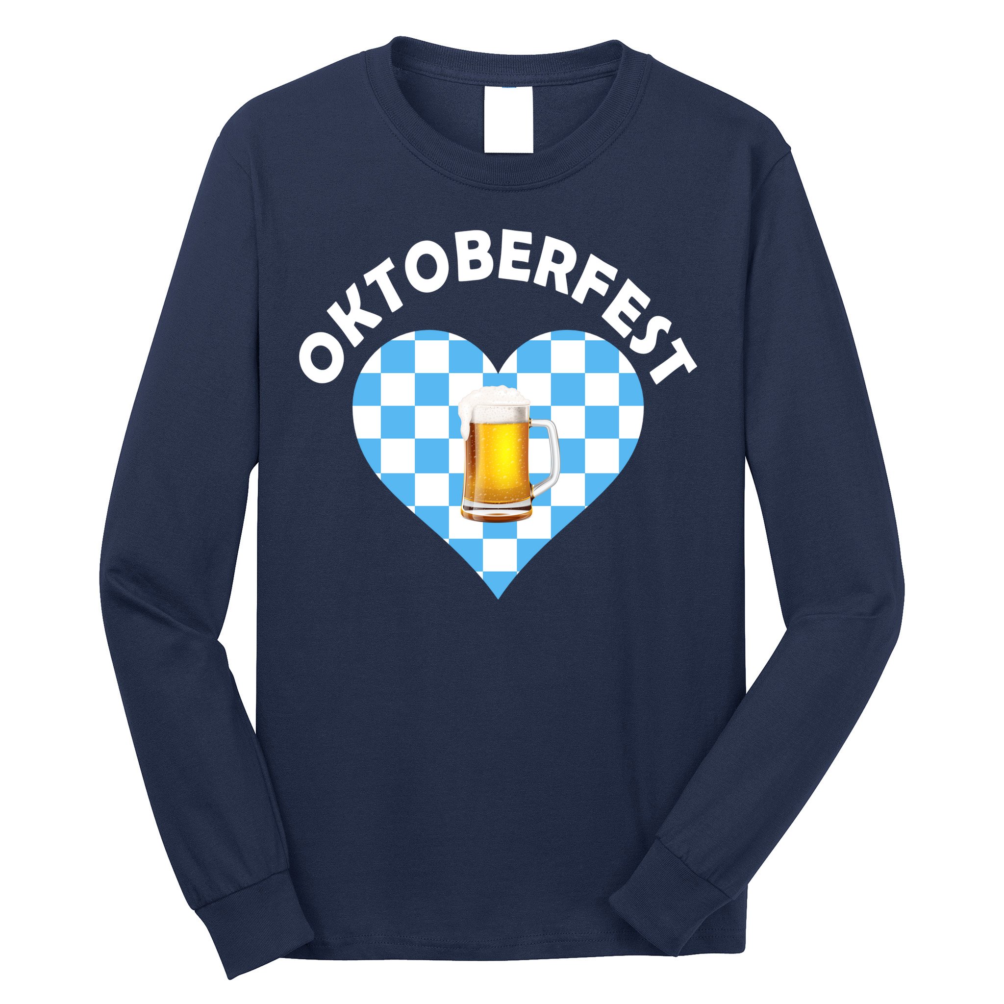 Oktoberfest Beer Heart Long Sleeve Shirt
