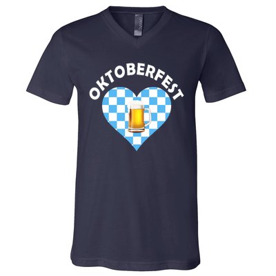 Oktoberfest Beer Heart V-Neck T-Shirt