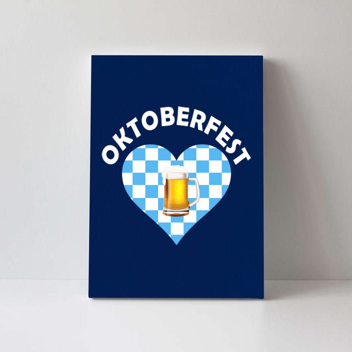 Oktoberfest Beer Heart Canvas