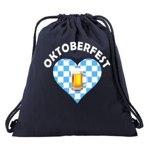 Oktoberfest Beer Heart Drawstring Bag