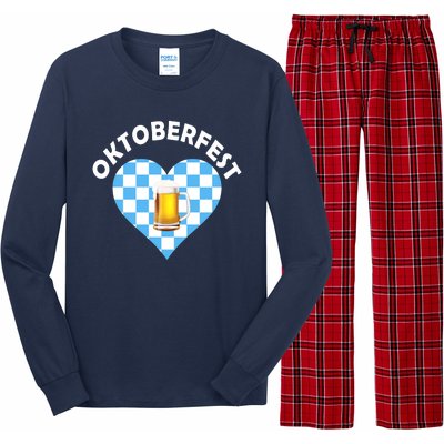 Oktoberfest Beer Heart Long Sleeve Pajama Set