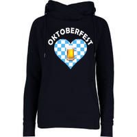 Oktoberfest Beer Heart Womens Funnel Neck Pullover Hood