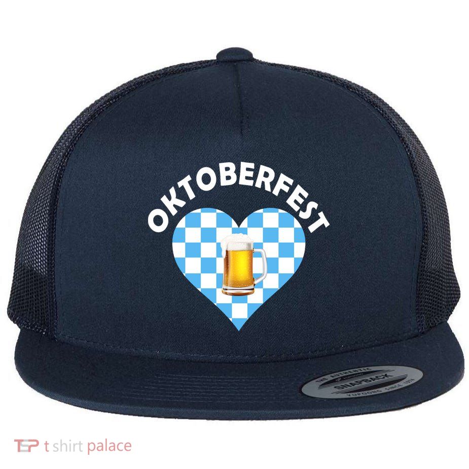 Oktoberfest Beer Heart Flatbill Hat