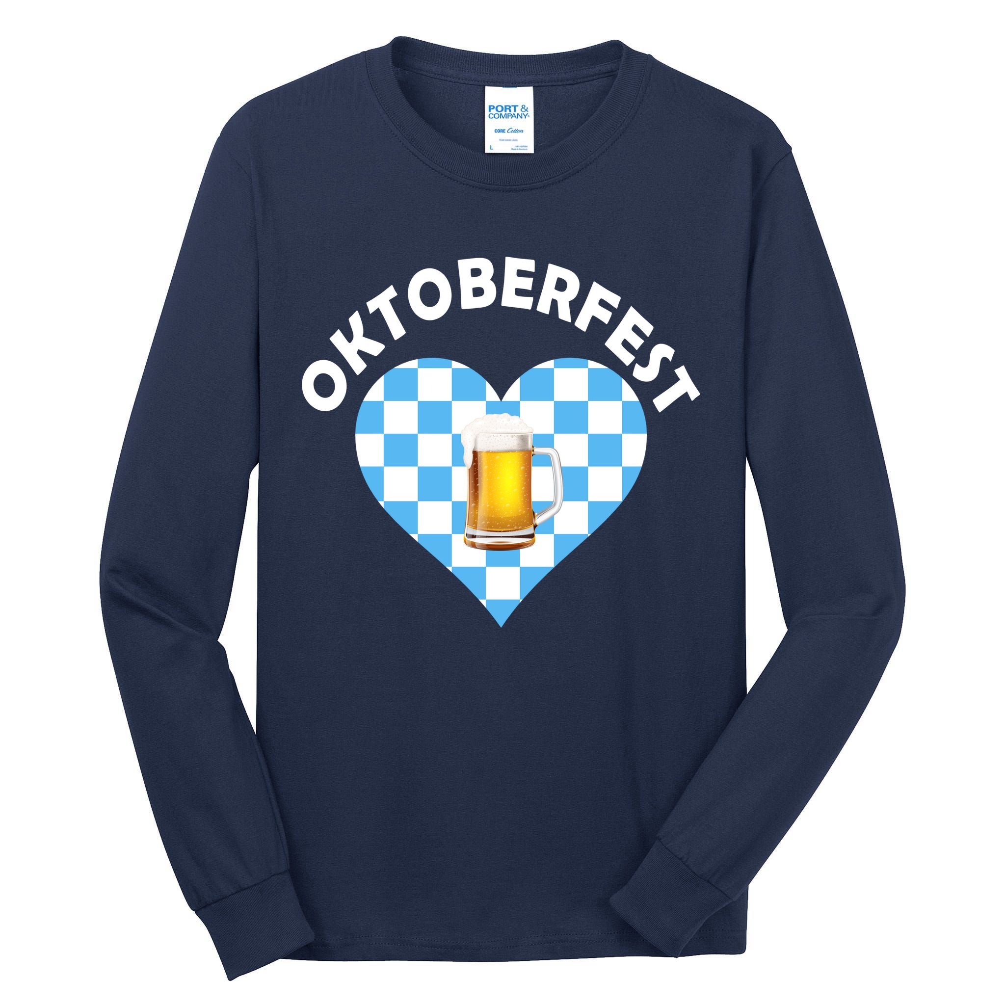 Oktoberfest Beer Heart Tall Long Sleeve T-Shirt