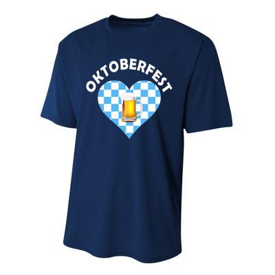 Oktoberfest Beer Heart Performance Sprint T-Shirt