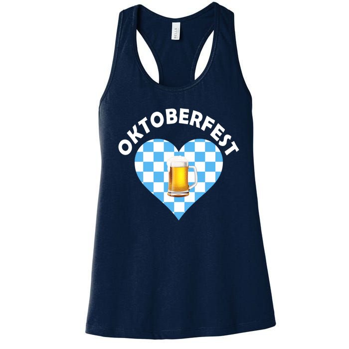 Oktoberfest Beer Heart Women's Racerback Tank