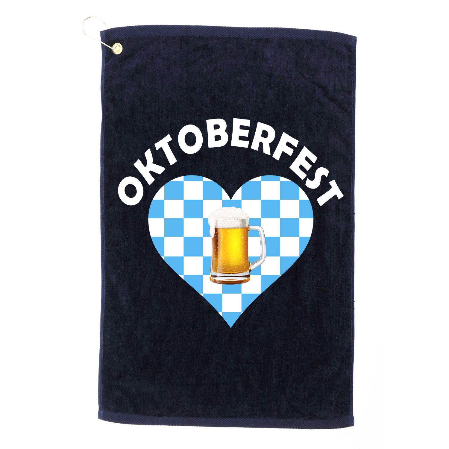 Oktoberfest Beer Heart Golf Towel