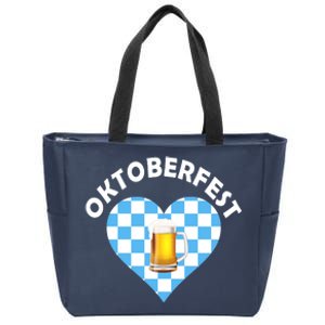 Oktoberfest Beer Heart Zip Tote Bag