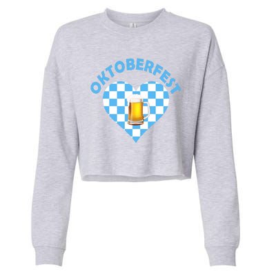 Oktoberfest Beer Heart Cropped Pullover Crew