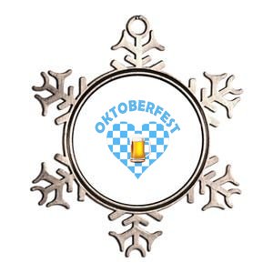 Oktoberfest Beer Heart Metallic Star Ornament