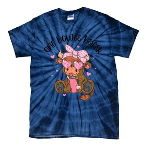 One Boujee Heifer Highland Cow Valentine Tie-Dye T-Shirt