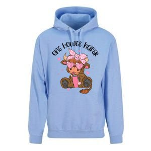 One Boujee Heifer Highland Cow Valentine Unisex Surf Hoodie