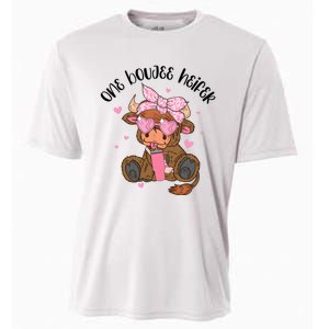 One Boujee Heifer Highland Cow Valentine Cooling Performance Crew T-Shirt