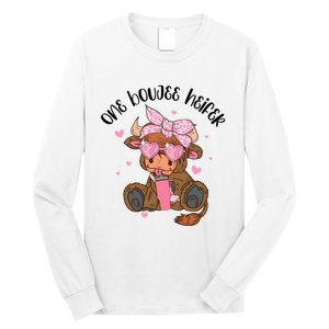 One Boujee Heifer Highland Cow Valentine Long Sleeve Shirt