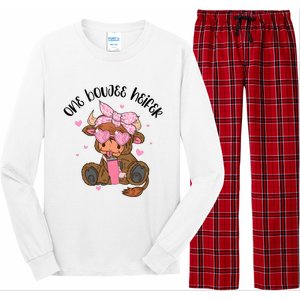 One Boujee Heifer Highland Cow Valentine Long Sleeve Pajama Set