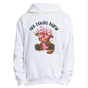 One Boujee Heifer Highland Cow Valentine Urban Pullover Hoodie