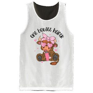 One Boujee Heifer Highland Cow Valentine Mesh Reversible Basketball Jersey Tank