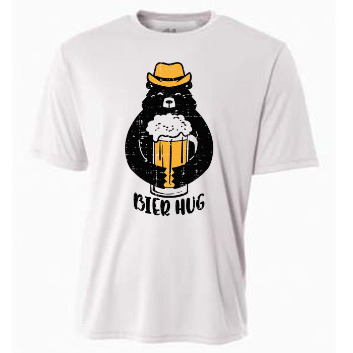 Oktoberfest Bier Hug Bear Cute German Costume Cooling Performance Crew T-Shirt