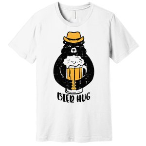 Oktoberfest Bier Hug Bear Cute German Costume Premium T-Shirt